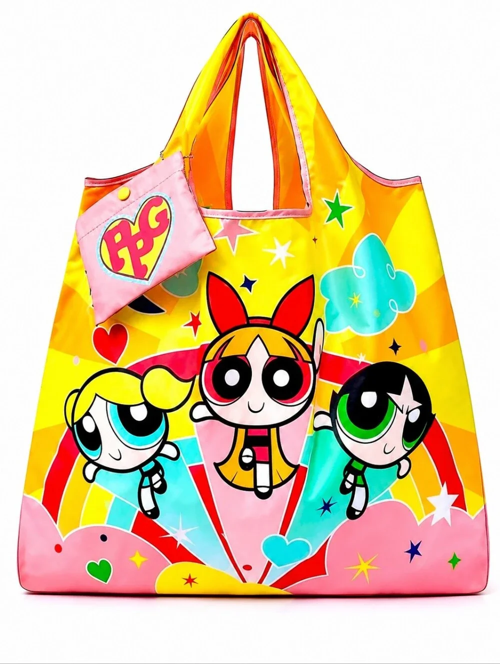 Powerpuff Girls Oversized Foldable Tote Bag w Pouch